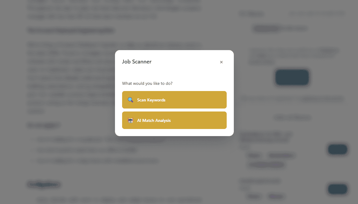 Preview of Job Scanner Chrome Extension
